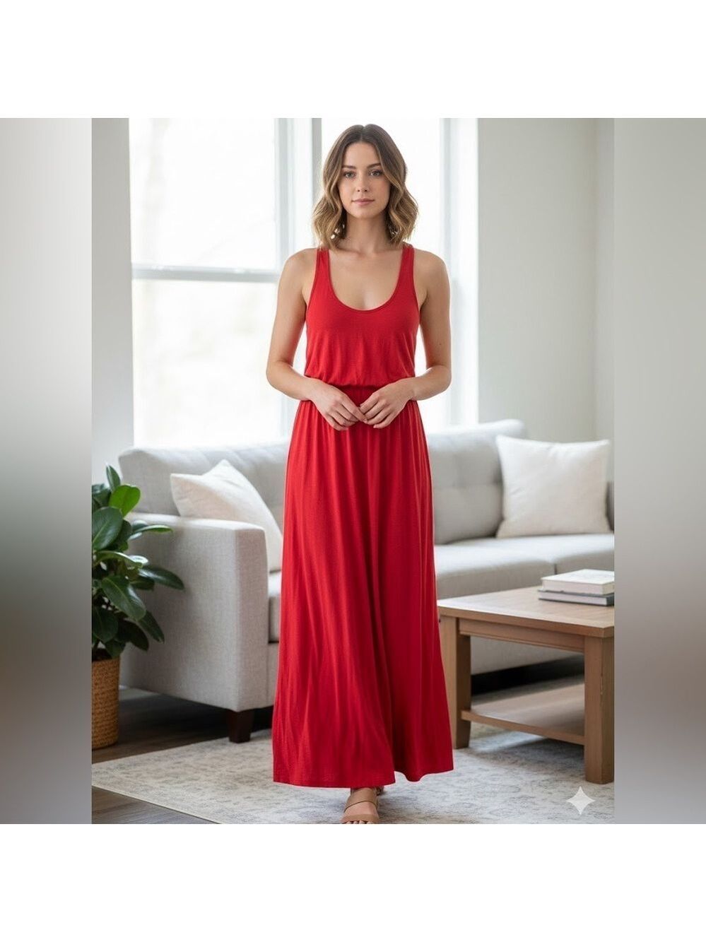 NWT Rolla Coster Collection Pink Racerback Maxi Dress - Size L